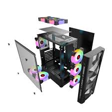 GameKM AH500B ATX and MATX Gaming Computer Casing Black